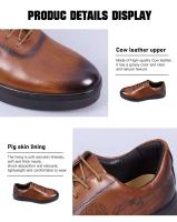 Todos a la venta, zapatos de hombre de moda, informales, con punta redonda, formales, de piel de vaca - details 8