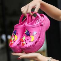 Sandalias clásicas para mujer, zapatillas de jardín rosas, zapatos de playa informales, sandalias de casa - details 5