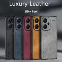 Teléfono de cuero retro para Xiaomi Redmi Note 13 Pro+ Plus 5G, funda protectora a prueba de golpes y prevención de caídas - details 0