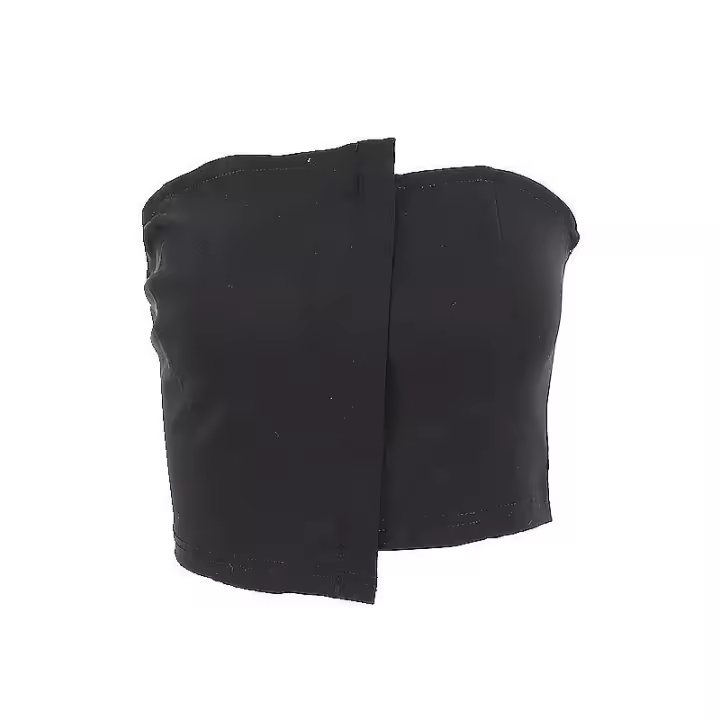 BUNO-Camiseta sin mangas Irregular para mujer, Tops de tubo con cremallera y espalda descubierta, chaleco gótico con hombros descubiertos para verano - 1