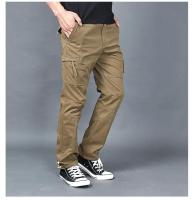 Pantalones de algodón para hombre al aire libre, pantalones Cargo gruesos y cálidos con forro, pantalones casuales para personas mayores, pantalones de invierno holgados - details 7