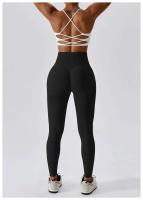 Pantalones de yoga de cintura alta sin costuras para mujer, monos para correr Fierss, pantalones deportivos cómodos - details 16