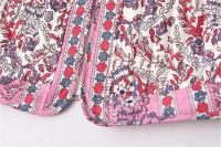 Chaleco corto acolchado con estampado para mujer, cuello redondo, estilo Echo Retro francés, versátil, nuevo, verano - details 4