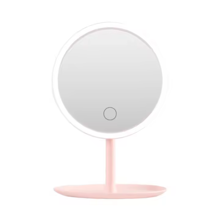 Espejo de maquillaje con luz LED blanca, Base de almacenamiento desmontable, 3 modos, Cable USB, regalo - 1