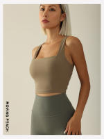 Camiseta sin mangas deportiva MOVING PEACH, sujetador transpirable, Top corto para correr, tirantes anchos para los hombros, espalda cruzada, Yoga, baile, uso diario, BVX - details 7