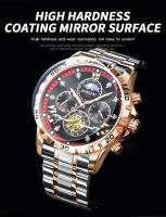 Reloj de Pulsera de Cuarzo de Lujo para Hombres Automático Correa de Acero Dorado - details 4