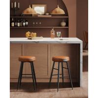 Juego de 2 Taburetes de Bar Taburetes de Cocina, Taburetes de Desayuno, Cuero Sintético con Costuras 76,2 cm de Alto, Silla Comedor, Fácil Montaje, Negro - details 30