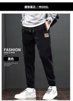 Pantalones rectos sueltos informales versátiles de lana de invierno de pana de gran tamaño para hombre - details 1