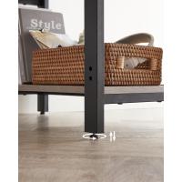 Escritorio con 2 Estantes a la Izquierda o a la Derecha, Mesa de Trabajo, para Salón Oficina, Estructura de Acero, Industrial, Negro Ébano LWD047B16 - details 54