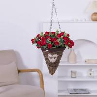 10 cabezas de flores artificiales de seda, rosas blancas, hojas de eucalipto, ramo de peonías, flores falsas para mesa de boda, jarrón para fiesta, decoración del hogar - details 12