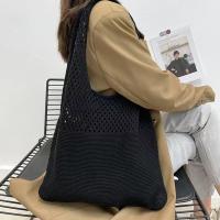 Bolso De Hombro Vintage Tejido Con Agujeros Para Mujer Gran Capacidad Bolso De Compras Bohemio Veraniego Para Playa Y Viajes - details 10