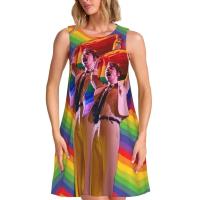 Vestido veraniego suelto personalizado H-Fine e Album S-Styles con estampado de bolsillo, vestido sin mangas para mujer para vacaciones en la playa - details 143