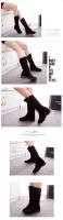 Ots de tacón informal de media varilla para mujer, punta redonda, terciopelo mate, otoño e invierno, nuevo - details 40