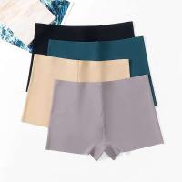 Boxer, Ropa interior deportiva de moda de seguridad sexy sólida sin costuras, pantalones cortos para mujer, ropa interior elástica - details 2