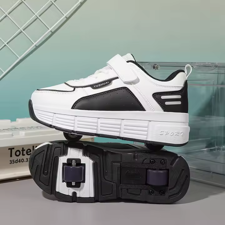 Zapatos de patín de 2 ruedas para niños y niñas, zapatos de rueda deslizante de alta calidad, zapatos de patín para personas mayores - 1