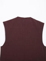 OUWU- Top Corto Sin Mangas Con Cuello Redondo Para Mujer, Ropa De Calle Retro, Traje Informal, Chaleco Y2K - details 4