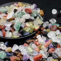 Piedra variada de cristal para decoración de jardín, gemas de Reiki curativas, pulido Natural mixto, Chips de cristal volteados, 100g - details 3