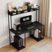Mesa de Juego Ergonómica Estante de Almacenamiento con Soporte 120x60cm Marrón - details 33