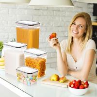 Recipientes Hermeticos para Alimentos de Plastico 24 Piezas,Sin BPA con Etiquetas y Cucharas, para Cereales Harina,Pastas,Café - details 4