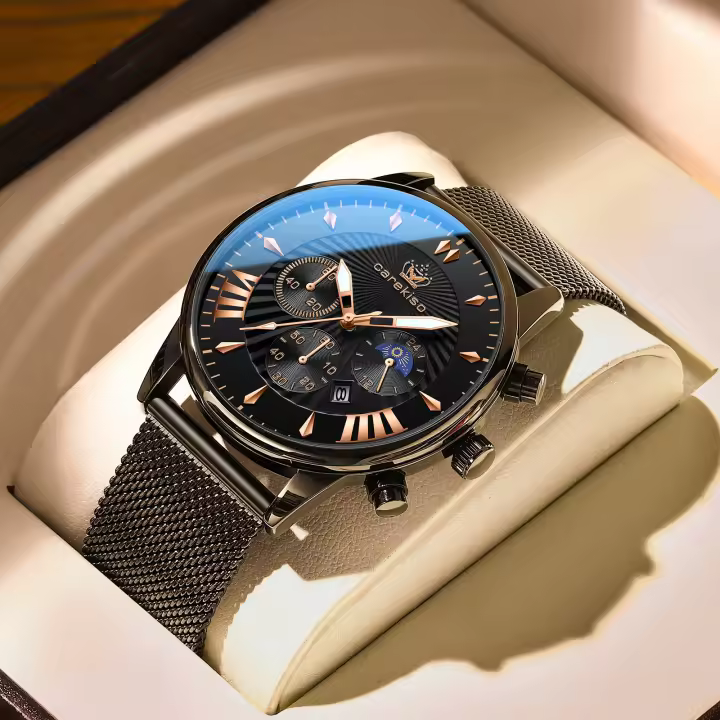 Nuevo reloj de hombre a prueba de agua luminoso reloj de cuarzo de moda - 1