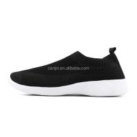 Nuevo estilo 2025, proveedores de zapatos para caminar baratos para mujer, peso ligero, tejido sin cordones, talla grande 43, zapatillas cómodas para mujer, blanco puro - details 4