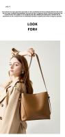 Minimalista Bolsa de Hombro de Cuero de Vaca para Mujeres de Gran Capacidad Bolsa de Hombro de Cuero Auténtico - details 12