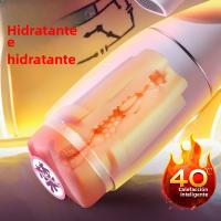 Inteligente automático interactivo succión avión taza pronunciación huff and puff telescópico calefacción eléctrica adultos juguetes sexuales - details 2