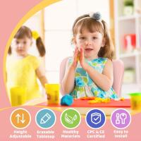 Juego de Mesa y 2 sillas para niños, Altura Ajustable, Juego de Mesa y Silla para niños de 3 a 8 años, fácil de Limpiar, Aprobado por CPC y CE (Juego de 3 Piezas), Color Azul - details 42