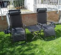 Juego de tumbona plegable con almohada, silla de jardín ergonómica, tumbona - details 15