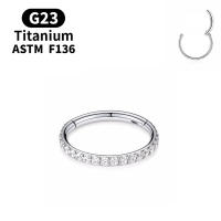 16g/18g aro pendientes para las mujeres g23 f136 redonda de titanio joyas piercing aretes regalo de anillo de la nariz de bisagra clicker abre diafragma - details 8
