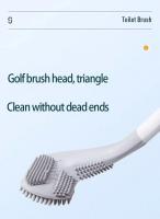 Nueva Cepillo De Inodoro De Silicona Golf Limpieza De Baño Con Mango Largo De Goma Suave Y Secado Rápido Accesorios De Baño - details 2