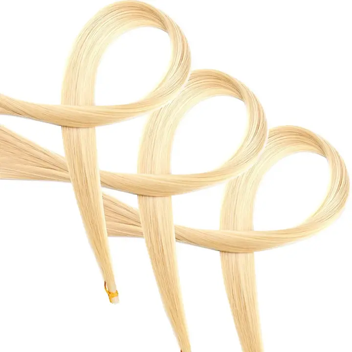 Kit de reemplazo de pelo de violín, herramientas de peinado de arco de Violín de 29,2 pulgadas, 3 piezas, pelo de violín Musical, pelo de caballo, blanco - 1