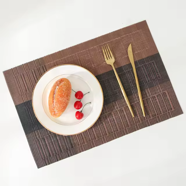 Juego de manteles de mesa de 6 piezas Juego de posavasos antideslizantes para cuencos 30x45 cm - 1