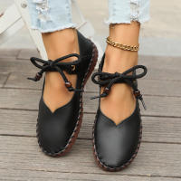 Zapatos planos informales para Mujer, zapatillas a la moda De verano, deportivas con cordones para caminar, para correr, novedad - details 2