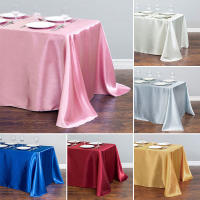 Mantel rectangular de satén para decoración del hogar, cubierta de mesa de satén para boda, Navidad, Baby Shower, banquete de cumpleaños - details 8