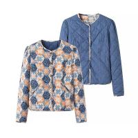 BUNO-2025 otoño nueva ropa de mujer estilo europeo y americano chaqueta de algodón estampada de doble cara simple y versátil a la moda. - details 1
