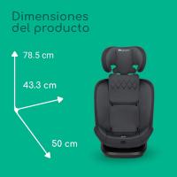 Reclinable 4 posiciones, protectores laterales, para niños de 15 meses a 12 años, Tinted Black - details 3
