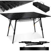 Mesa de Camping Plegable Marco de Aluminio Tablero Enganchable Ajuste de Altura Incluso - details 32