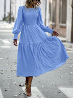 Vestido elegante de manga larga con cintura elegante de otoño e invierno para mujer - details 6