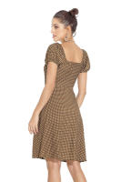 NOVEDAD DE VERANO 2025, vestido estampado con manga de burbuja y cuello cuadrado francés de nicho para ropa de mujer - details 19