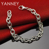 Pulsera de cadena de plata para hombres y mujeres, regalo de joyería de moda, 8 pulgadas - details 3