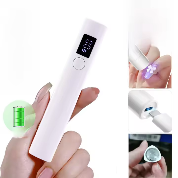 Secador de Uñas Recargable y Rápido Lámpara Portátil UV con Pantalla LED - 1
