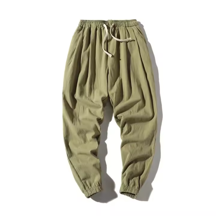Pantalones de verano para hombre, finos, informales, versátiles, 100% algodón puro hasta la tobillera. - 1