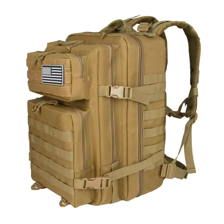 Mochila Táctica Impermeable de 50L  Diseño Sólido de Nylon Ideal para Senderismo, Camping, Viajes Deportes y Exteriores - 1