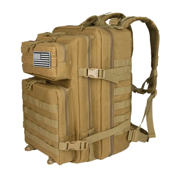 Mochila Táctica Impermeable de 50L  Diseño Sólido de Nylon Ideal para Senderismo, Camping, Viajes Deportes y Exteriores - 1