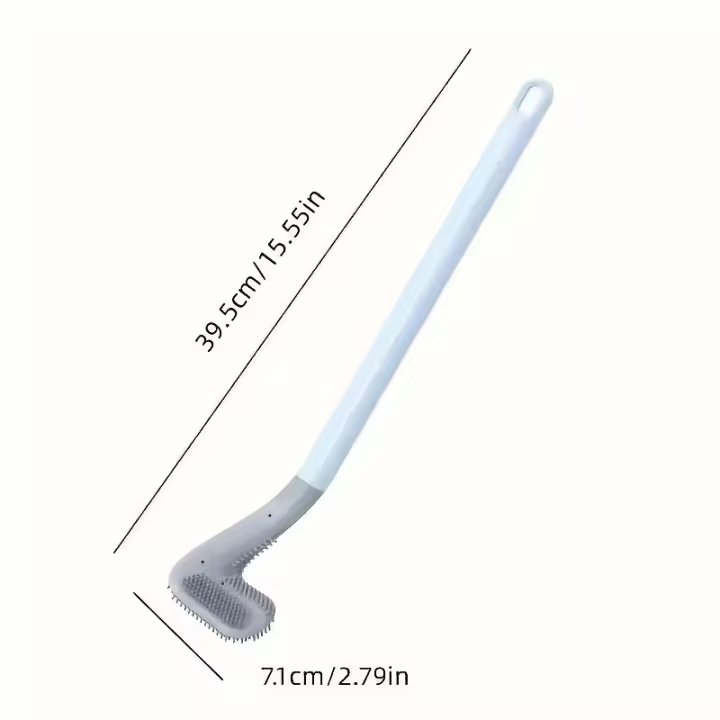 Cepillo de Silicona para Inodoro de Mango Largo y Fácil Limpieza, Diseño Higiénico y Ahorrador de Espacio para una Limpieza - 1