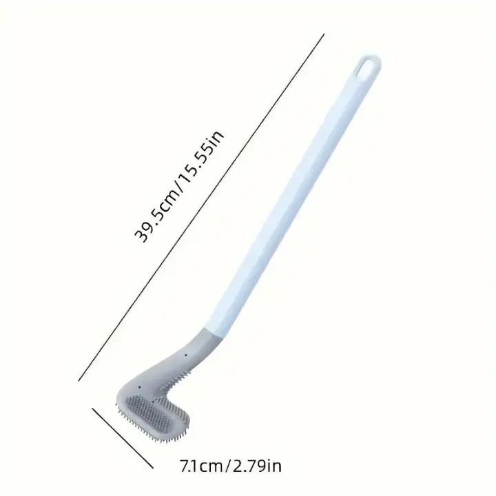 Cepillo de Silicona para Inodoro de Mango Largo y Fácil Limpieza, Diseño Higiénico y Ahorrador de Espacio para una Limpieza - 1