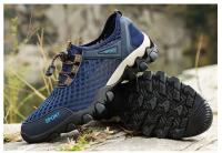 Zapatos deportivos de malla de verano para hombre, zapatos antideslizantes ligeros y transpirables a la moda para montañismo, zapatos informales para correr y viajes al aire libre - details 10