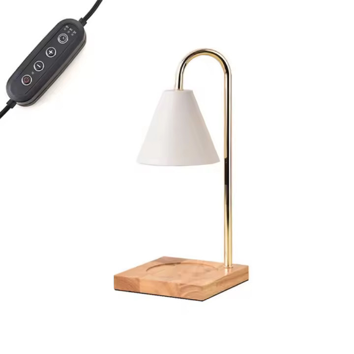 Calentador de velas, lámpara de vela elegante con interruptor de atenuación y bombilla, calentador de cera de vela Plug In, calentador de cera - 1
