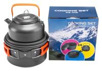 Batería de cocina para acampada, ligera de aluminio, para viajes y senderismo - details 5